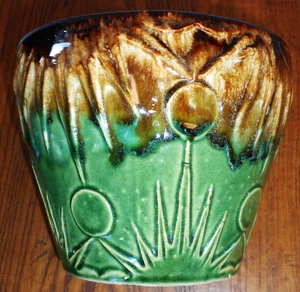 Maceta Robinson Ransbottom Company Luna y Estrella Verde y Marrón MCM - Imagen 1 de 8