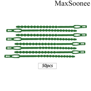 MaxSoonee 50 PIEZAS Corbatas para cables de plantas de plástico ajustables para plantas de jardín lazos giratorios - Imagen 1 de 7