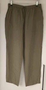 New ZARA Ladies khaki green Lightweight Trousers Size. M - Picture 1 of 6