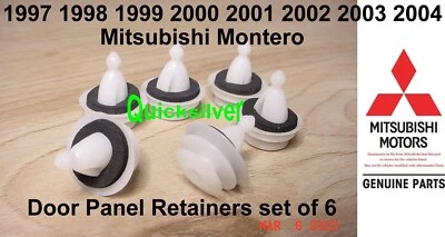 1997 2004 Mitsubishi Montero Sport Door Panel Retainers Set of 6 OEM NEW 1A1 - Image 1 of 2