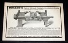 1906 OLD MAGAZINE PRINT AD, BOGERT'S 22-INCH MULTIPLE CRANK-AXLE LATHE, FORGED!
