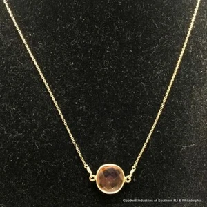 Collar de piedra esterlina facetada GP - Imagen 1 de 6