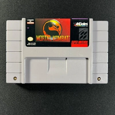 Mortal Kombat -Super Nintendo- 1992 SNES ~TESTED~ US SELLER **FREE SHIPPING** - Image 1 of 4