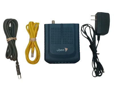 Ubee U10C018.80 Compact DOCSIS 2.0 Cable Modem+Power Adapter Tested Works Great - Image 1 of 4