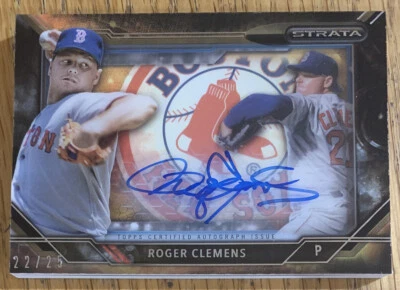 Roger CLEMENS 2015 Topps Strata Signature Autographs ON CARD #SS-RC 22/25 Redsox - Image 1 of 4