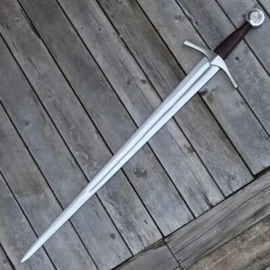 Handgeschmiedeter kohlenstoffreicher Stahl Wikingerschwert scharf/kampfbereit mittelalterliches Schwert - Bild 1 von 5