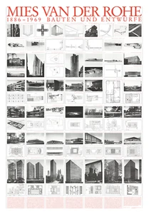 MIES VAN DER ROHE Studies and Executed Buildings 39.25" x 27.5" Poster Realism B - Picture 1 of 1