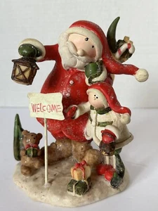 Vintage Welcome Santa Figurine Delton Products Corp Fine Collections Holiday - Picture 1 of 12