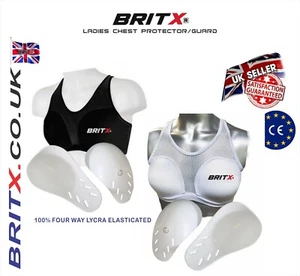 BRITX® Ladies Chest Guard Protector Sports Bra Karate,Taekwondo,thai,mma Boxing - Picture 1 of 8
