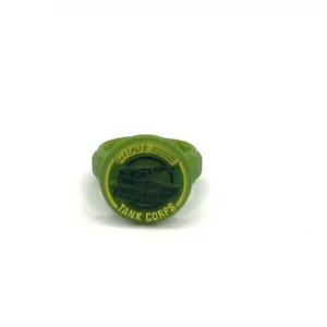 Anello Vintage Hasbro GI Joe Tank Corps Plastica Verde 1990 Originale - Foto 1 di 3