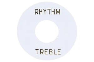 Toggle Switch Ring Poker Chip Vintage RHYTHM/TREBLE - White - Picture 1 of 1