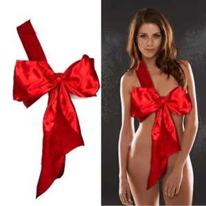 Sexy Rote Schleife Kostümschleife Naughty Sexy Knot Einheitsgröße Striptease - Picture 1 of 3