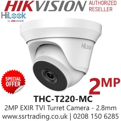 HiLook by Hikvision 2MP 40m IR Turret Camera - THC-T220-MC - Image 1 of 4