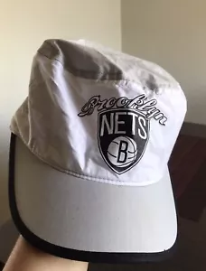 Brooklyn Nets NBA Adidas White Military Cap One Size Adjustable Lightweight - Picture 1 of 7