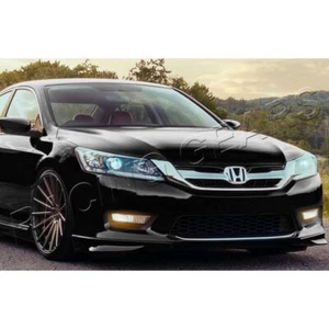 FIT 2013-2015 HONDA ACCORD SEDAN HFP STYLE PAINTED BLK FRONT BUMPER SPOILER LIP - Picture 1 of 4