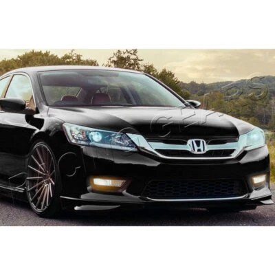 ПОДХОДИТ ДЛЯ 2013-2015 ХОНДА АККОРД СЕДАН HFP СТИЛЬ ОКРАШЕННЫЙ ЧЕРНЫЙ ПЕРЕДНИЙ БАМПЕР СПОЙЛЕР КРОМКА - Изображение 1 из 4