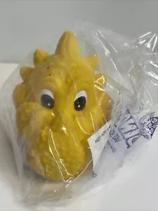 Vintage 1992 Heinz Ore-Ida Purple Dino-Pour Ketchup Topper – New In Pack Yellow - Picture 1 of 5