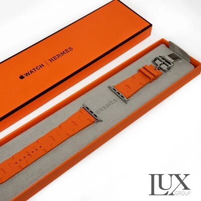 Apple Watch Ultra Hermes Kilim Banda Naranja Despliegue Personalizado 49mm Foto 1 de 4