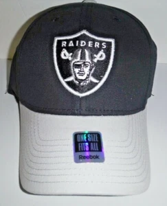 Los Angeles LA Raiders Stretch Fit One Size Fits All Cap New Reebok Hat - Picture 1 of 5