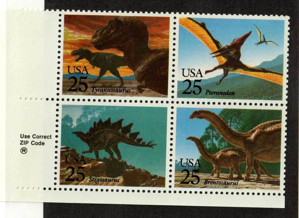 Scott 2422-2425 25¢ Prehistoric Animals MNH Free US shipping - Image 1 of 1