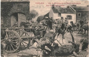 CPA Carte Postale Pays Bas Militaria Haelen Les Hussards de la Mort repoussés - Picture 1 of 2