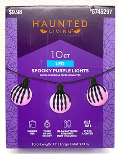 Haunted Living Spooky Purple Lights 10 ct LED - Picture 1 of 2