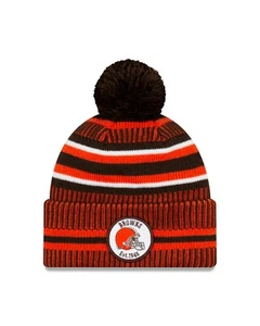 Cleveland Browns New Era 2019 Home Est, Sport Knit On-Field Pom Knit Hat - Picture 1 of 4