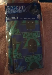 Marvel's Black Panther Wakanda Forever Plastic Birthday Party Tablecloth 52"x70" - Picture 1 of 4