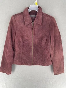 Liz Claiborne Wildlederjacke Damen 8 durchgehender Reißverschluss mittellang Langarm Designer " - Bild 1 von 11
