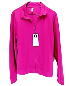Under Armour Jacke Damen S Semi-Fitted Reißverschluss vorne Fuchsia Rosa Polyester - Bild 1 von 6