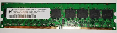 RAM MICRON MT18HTF12872AY-667B3 PC2-5300E-555-12-G0 1GB SERVER - Immagine 1 di 3