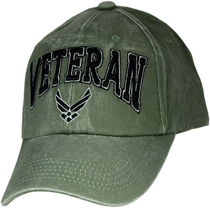 NEW United States Air Force Veteran cap hat. OD Green. 6492 - Image 1 of 1