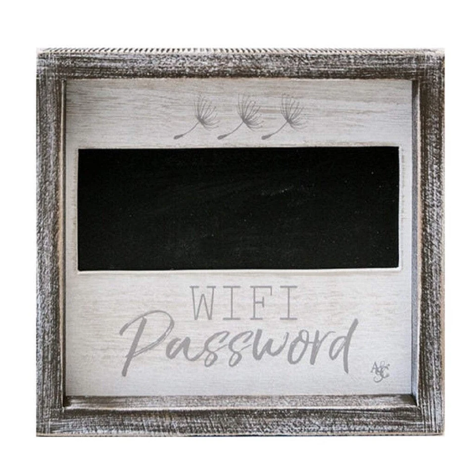 Wood Framed Sign with Chalkboard WiFi Password - Image 1 of 1