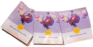 Three (3) Sun Squad ~ 31.75" Flamingo Foil Balloons ~ 12" Balloons ~ Garland - Picture 1 of 7