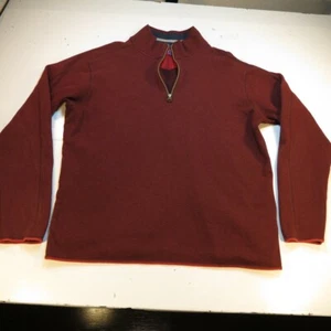 ROBERT GRAHAM DESIGNER 1/4 ZIP UP PULLOVER SWEATSHIRT Sz Boys XL Red - Picture 1 of 3
