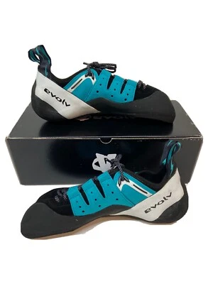 Evolv Hombres Zapatos de Escalada Geshido Encaje 12.5 EU 46.5 Negro Verde azulado Nuevos 305 MM Foto 1 de 4