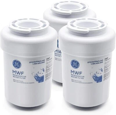 3 packs of new GE MWF general electric refrigerator water filter qo unopened