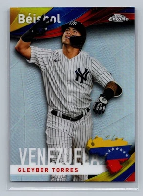 2021 Topps Chrome #B-3 Gleyber Torres Beisbol New York Yankees - Image 1 of 2