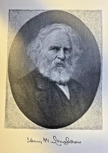 1883 Rivista d'epoca illustrazione poeta Henry Wadsworth Longfellow - Foto 1 di 1