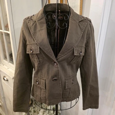 Chaqueta de inspiración militar Star Jeans Y2K talla S Blazer cargo grunge ropa de calle Foto 1 de 4