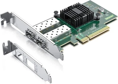 10Gtek 10Gb PCI-E NIC, Dual SFP+ Port, Intel 82599ES Controller, x520 compatible - Image 1 of 4