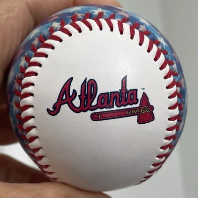 Atlanta Braves 2021 World Series US Flag Baseball Collectible Rare NEW w/case - Image 1 of 4