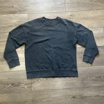 Sudadera Pullover Zara Gris Lavado De Gran Tamaño Para Mujer’s S Boho Grunge Capas Foto 1 de 4