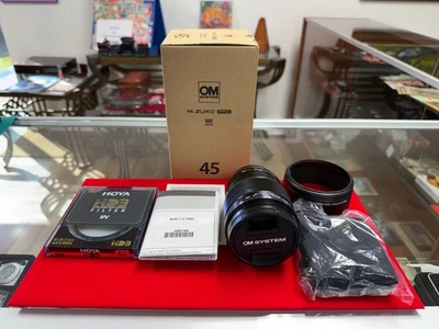 OM SYSTEM M.Zuiko Digital ED 45mm f/1.2 PRO Lens & Hoya HD3 UV Filter - Image 1 of 3