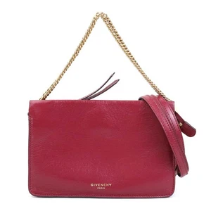 Auth GIVENCHY Shoulder Bag Bordeaux/Red Leather/Suede/Goldtone - 56357a - Picture 1 of 14