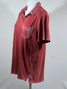 Howe Polo Shirt Men Medium Faded Red 1/4 Button Short Sleeve Collared Pullover - Picture 1 of 24