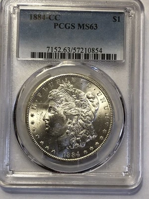 1884-CC PCGS MS-63 MORGAN SILVER DOLLAR - Image 1 of 4