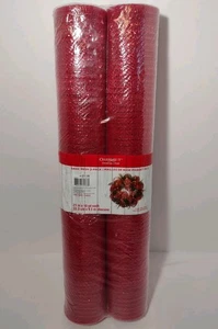 NEW Christmas Craft Basic Mesh 2-pack Red 21" x 10 Yd Each Celebrate It Brand - Picture 1 of 2
