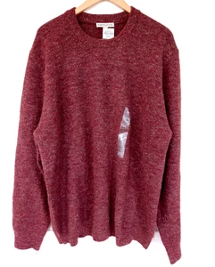 Nuevo con etiquetas Suéter Para Hombre Frye & Co Mezcla de Lana Estilo Cobain Talla XXL Rojo Marrón Borgoña - Imagen 1 de 4