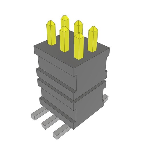 2pc Samtec Inc. FW-03-03-L-D-225-065CONN HDR 6POS 0.05 STACK SMD ...